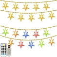 thumbnail image 1 of Lights 12 Meter 100 Led Star Fairy Lights Con Control Remoto Y Temporizador A Prueba De Agua 11 Modos De Iluminación Para Interiores Y Exteriores Decoración Navideña Navideña Yuarrent HA039323-00, 1 of 6