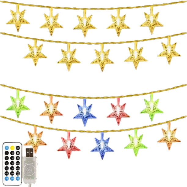 Lights 12 Meter 100 Led Star Fairy Lights Con Control Remoto Y Temporizador A Prueba De Agua 11 Modos De Iluminación Para Interiores Y Exteriores Decoración Navideña Navideña Minnieouse HA039323-00