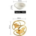 thumbnail image 4 of Warmself Gold Ginkgo Leaf Essential Oil Burner Aromatherapy Aroma Burner Oil Diffuser Candle Tealight Oil Warmer, 4 of 5