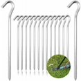 thumbnail image 1 of Durable Aluminum Alloy Tent Pegs, Waterproof & Rustproof Hexagon Rod Stakes - 20 Pieces, 18 Cm, Hook Design with Oval Bottom, Suitable for Backpacking, Camping, 1 of 5