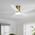 thumbnail image 3 of PHORUS 36" Gold Low Profile Ceiling Fan with LED Light and Remote/APP Control, DC Reversible Motor, Dimmable,Quiet,Modern Flush Mount Ceiling Fan for Bedroom,Living Room,Patio,Indoor,Outdoor Use, 3 of 7
