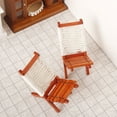 FENGGUIQU Wooden Miniature Chairs Set of 2 for Dollhouse Decoration ...