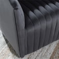 thumbnail image 3 of Pemberly Row Transitional Polyester Fabric Swivel Accent Chair in Gray, 3 of 8