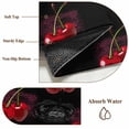 thumbnail image 6 of Black Cherry Round Area Rug 5Ft Washable Circle Rugs for Living Room Bedroom, Farmhouse Watercolor Cherries Fruits Non-Slip Carpet Floor Mats Indoor Outdoor Carpet Runner Aesthetic Home Decor, 6 of 8