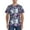 Purple Marble Texture, variant on Purple Watercolor Flowers Print Men's Dry Fit Mesh Athletic Shirts Moisture Wicking Tennis T-Shirt Tops