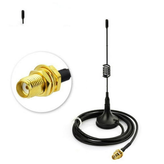 Vehicle VHF UHF Ham Mobile Radio Antenna with Magnetic Base SMA Female 3m Cable