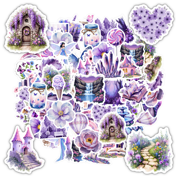35pcs Mystical Stationery Stickers Fairy Kids Stickers Graffiti Stickers for Laptop Phone Suitcase