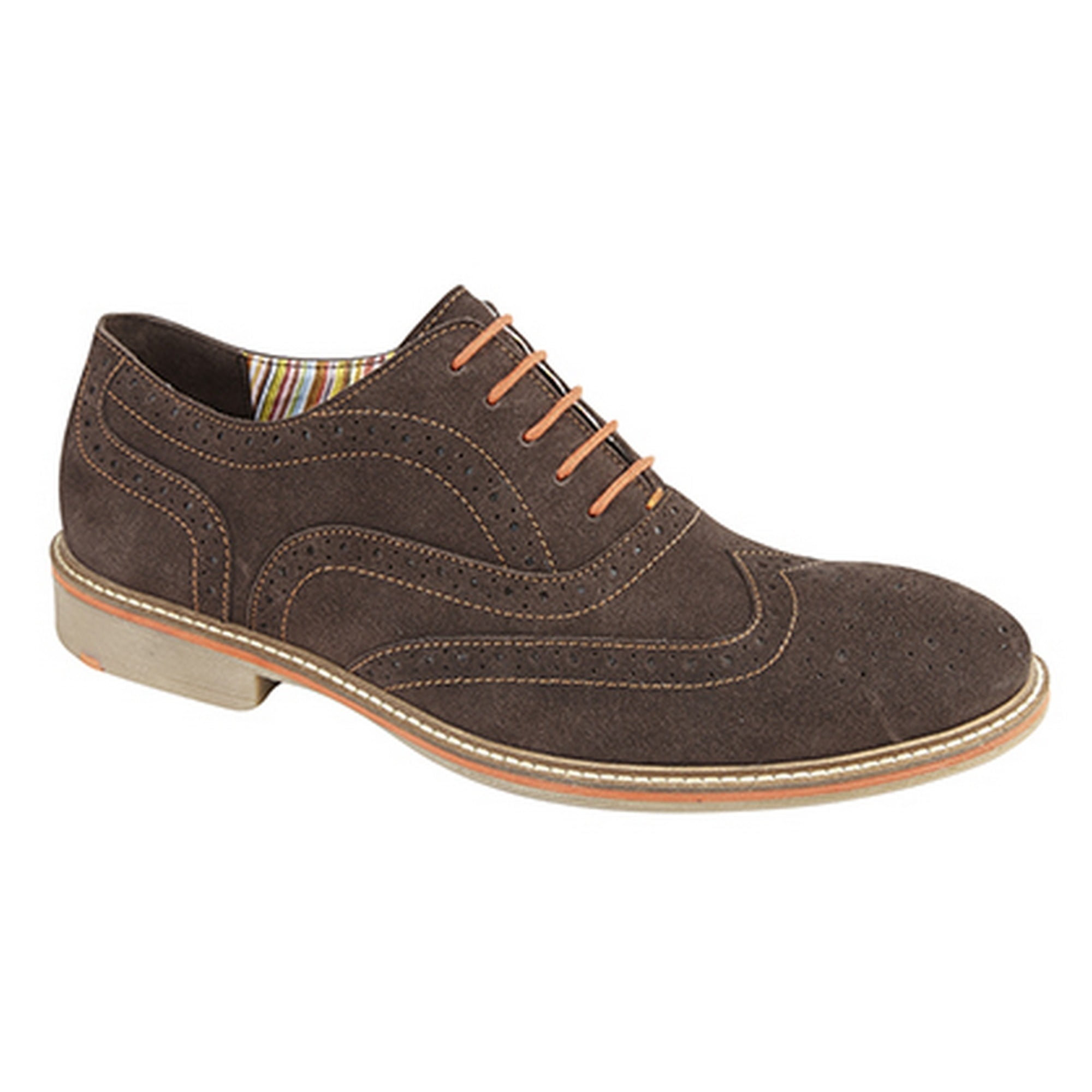 Roamers Mens 5 Eye Oxford Brogue Shoes 