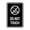 Black, variant on Signs ByLITA Portrait Round Do Not Touch Sign (Brushed Silver) - Small