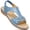 Blue, variant on Sandals for Women Dressy Comfortable Summer Beach Casual Elastic Strap Flat Sandals