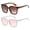 Brown Tortoise, White, variant on OWL Vintage Oversized Sunglasses for Men & Women -Top Horned Rim Eyewear