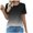 Black, variant on Women's T-Shirts Sevevn Women's Round Neck Fashionable Casual Short Sleeved Spring/Summer Top Lightweight Tops