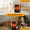 thumbnail image 6 of VINGLI Electric Fireplace Heater for Indoor Use w/Remote & Timer, 1500W Portable Fake Fireplace with 7 Flame Color, Adjustable Temperature, Overheat Protection for Home Living Room Bedroom Office, 6 of 9