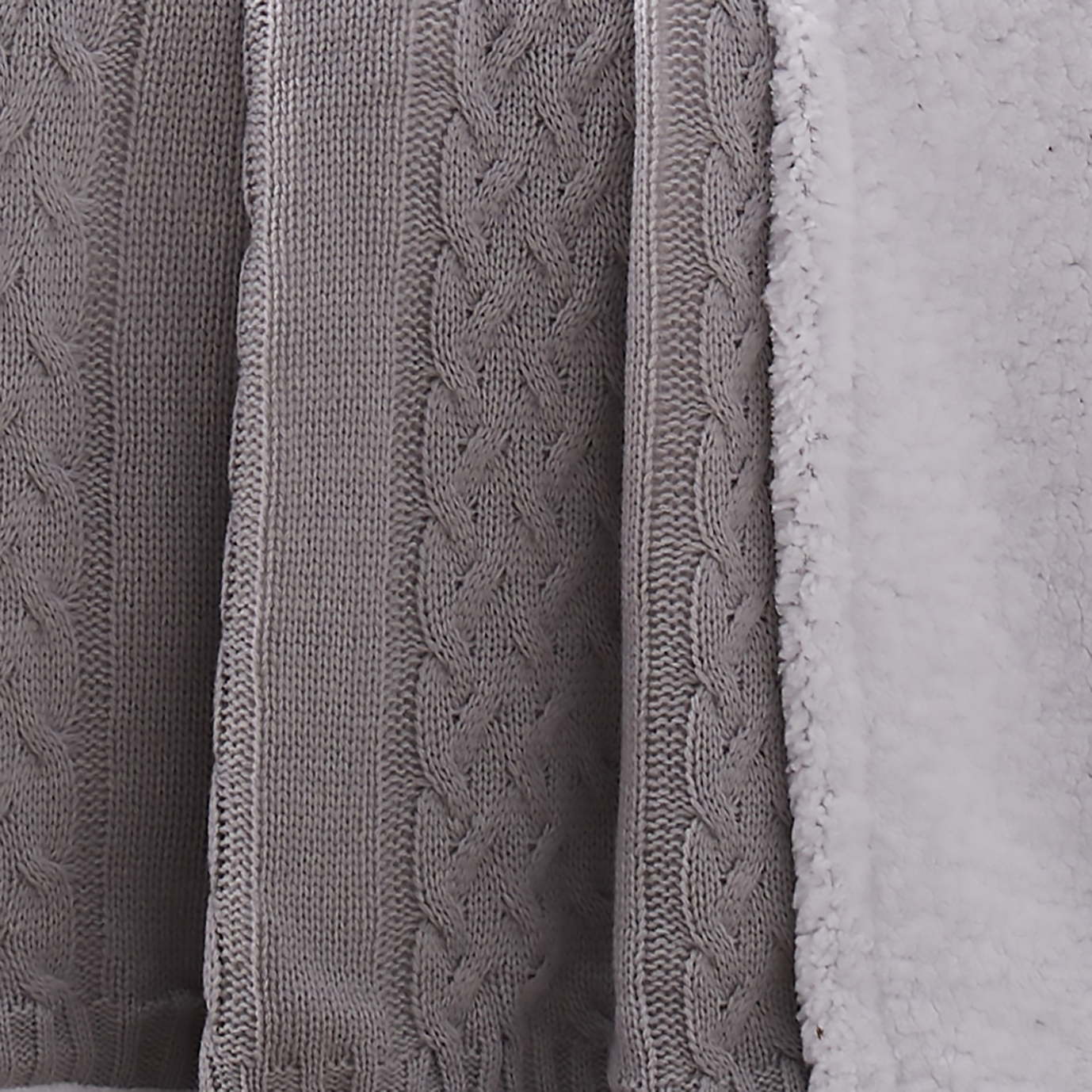 Atri Sweater/Sherpa Throw Grey