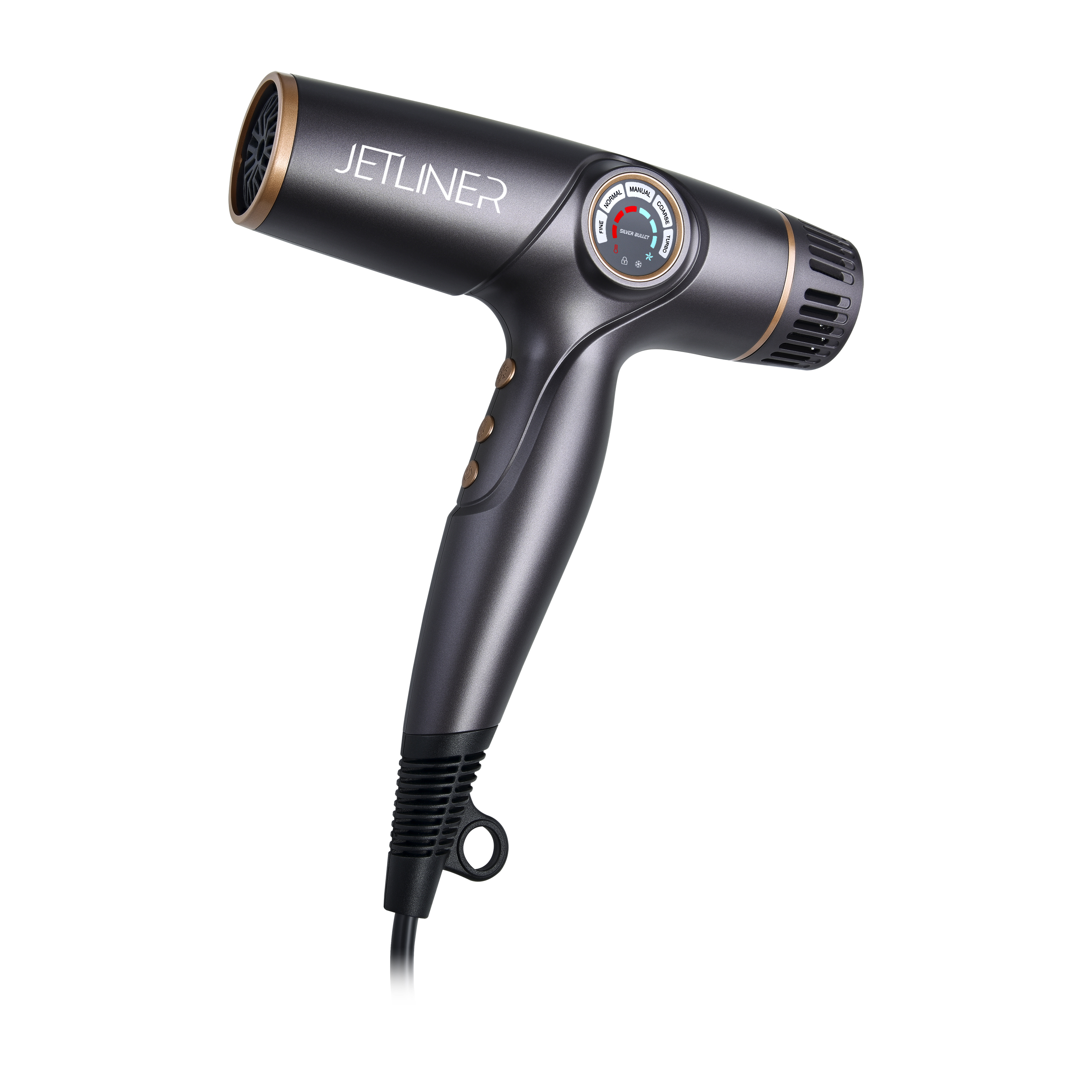 STYLECRAFT JetLiner Brushless Digital Ionic Hair Dryer, 1600 Watts, Matte Grey