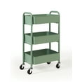 thumbnail image 7 of SunnyPoint 3-Tier Compact Rolling Metal Utility Cart with Caster Wheels, TURQ, 7 of 7