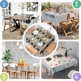 thumbnail image 4 of Cute Bulldog Dog and Flower Florals Square Tablecloth,Waterproof Square Table Cover,Wipeable Spillproof Washable Table Cover for Home Kitchen Party Decor 60"x60"(152x152cm), 4 of 6