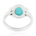 thumbnail image 3 of KIRAN FINE JEWEL Bezel Oval Turquoise Turquoise Opal Cocktail Band Ring 925 Sterling Silver Wedding Women Gemstone Statement Jewelry Gift For Her, 3 of 5