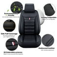 thumbnail image 4 of For Chevrolet Silverado 1500 2500HD 3500HD 2007-2024 Crew Cab Pickup Truck Car Seat Covers Protectors Cushion Full Set, PU Leather, 4 of 10