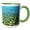 Green/White, variant on 3drose, Turkish Aegean Seashore Artistic Abstract, 11oz Two-tone Red Mug