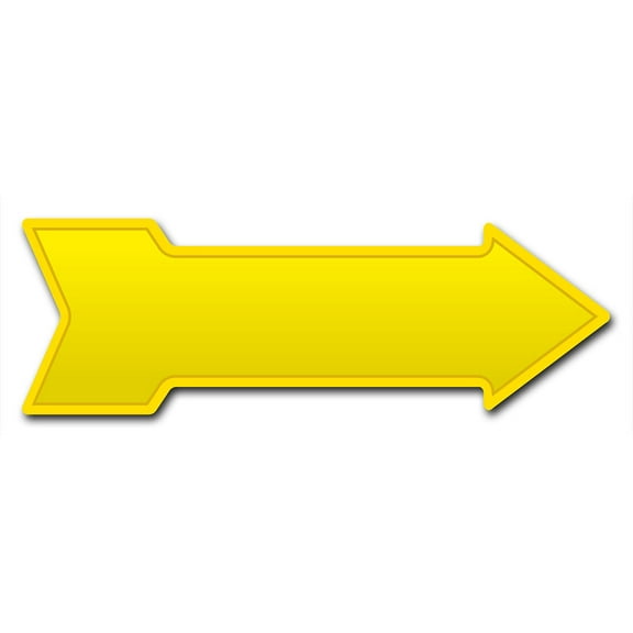 SignMission P-ARROW12-999538 12 x 36 in. Wide Yellow Arrow Sign