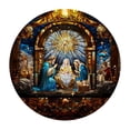 thumbnail image 2 of Round Acrylic Christmas Jesu Decoration Reveal Hanging Plaques Holiday Wall Decoration, 2 of 5