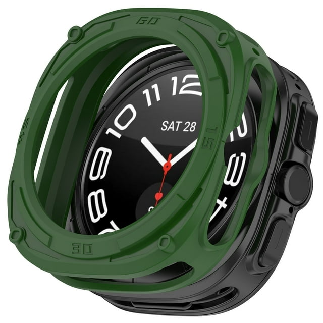 Semi Covered Hollowed Out Metal Watch Case Stylish Protection for Smartwatch
