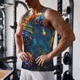 thumbnail image 5 of Lsque Neon Seahorse Underwater Realm Pattern Mens Tank Tops Muscle Athletic Quick Dry Sleeveless Workout Fitness T Shirts Beach Tank Top, Loose-fit Sleeveless Shirt for Men-XX-Large, 5 of 7