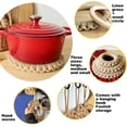 thumbnail image 3 of Estera de aislamiento térmico, cuerda de cáñamo, estera tejida, anillo para olla, plato, estera para taza, estera para olla con aislamiento térmico, Mantel Individual japonés de color primario, 3 of 5