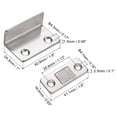 thumbnail image 2 of Uxcell Cabinet Magnetic Catch, Ultra Thin Adhesive Cabinet Door Magnetic Catch for Kitchen Drawer, Silver Tone 2 Pack, 2 of 7