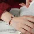 thumbnail image 3 of Pulsera de cuerda de la suerte, pulsera ajustable roja, nudos trenzados a mano protección fe unisex, 3 of 5