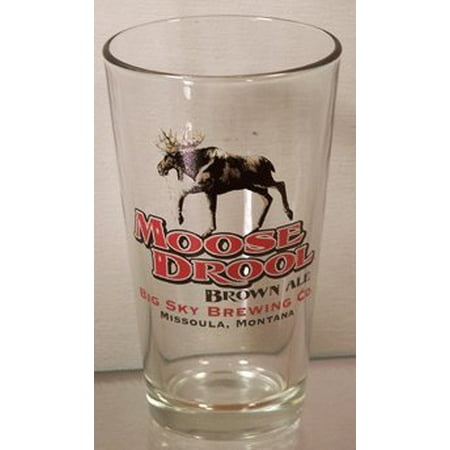 Big Sky Brewing Company Moose Drool Brown Ale - Set of 4 Beer Pint Glasses, Set of 4 Moose Drool 1 Pounder Pint Glasses By Big Sky
