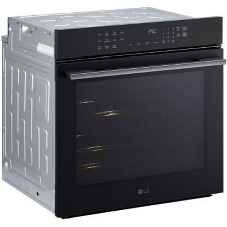 LG - 24" Built-In Smart Single Electric True Convection Wall Oven with Air Fry - Black