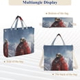 thumbnail image 6 of Eagle in Iceberg Corduroy Tote Bag Handbag Large Messenger Bag Shoulder Crossbody Zipper Bag Purse, 6 of 8