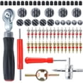 thumbnail image 1 of LAICAIW Ensemble d'Outils de Réparation de Pneu, 70 Pcs Kit de Réparation de Pneu, Incluant Noyaux de Valve, Capuchons de Valve de Pneu, Patchs de Réparation de Pneu, Outil de Valve 4 Voies, Outil de Réparation de Noyau de Valve à Double Tête, 1 of 7