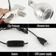 thumbnail image 4 of Xihbxyly Lámpara de Escritorio Led Usb, Luz Flexible con Clip, Tubo Metálico Ajustable, Ahorro de Energía, Luz Suave y Cálida, Ideal para Portátil, Oficina En Casa, Estudio, Lectura, Color Negro/Plat, 4 of 5