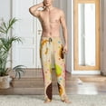 thumbnail image 5 of Uemuo Donuts Pattern Men's Wide Leg Palazzo Lounge Pants with Pockets Light Weight Loose Comfy Casual Pajama Pants-Small, 5 of 9