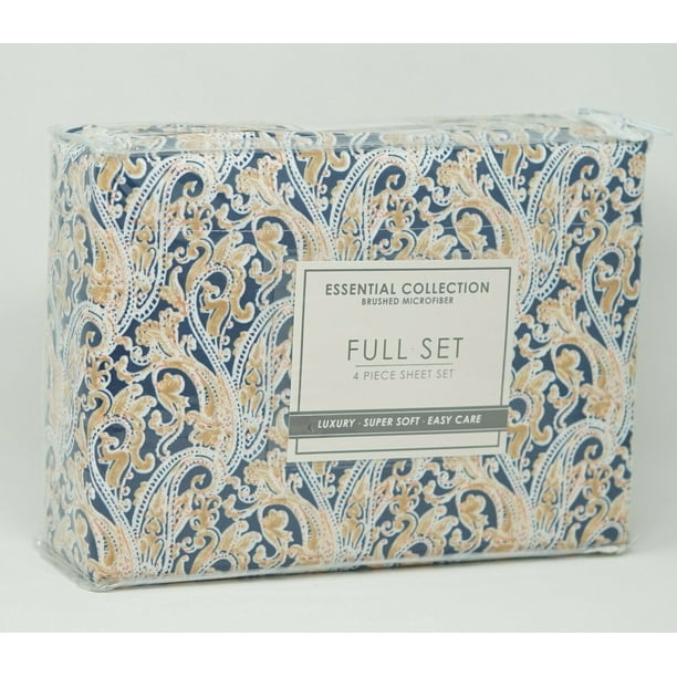 Jessica Sanders Printed Microfiber 4 Pc Sheet Set Full Charmer Orange Walmart Com Walmart Com
