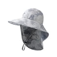 thumbnail image 3 of Sombrero de cubo de , sombrero para el sol, impermeable, cómodo, de verano, ligero, de secado rápido, gorras de pesca, visera para pesca, Camuflaje gris estilo C, 3 of 9