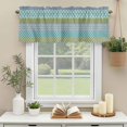 thumbnail image 3 of Boho Stripe Tribal Vingtage Window Valance Curtain Bohemian Style Pattern Rod Pocket Short Curtain for Living Room, Bedroom & Kitchen Window Decor 54x18in, 3 of 8