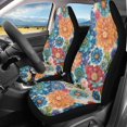 thumbnail image 2 of XYZCANDO Car Seat Covers 2 Pack Front Seat Cover Car Front Seat Covers Washable Comfy SUV Truck, Flowers Pattern, 2 of 10