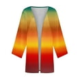 thumbnail image 5 of Lightweight Cardigans for Women Trendy Gradient Color Open Front Casual Summer Fall Long Sleeve Outwear Sun-protection (S, Multicolor), 5 of 5