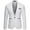White, variant on Hontri Men's Blazers & Suit Jackets, Mens Casual Autumn and Winter Trend Collar Single Two Buttons Slim Fit Round Hem Pockett Jacket Small Suit Sky Blue 3Xl