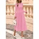 thumbnail image 3 of Vestido PRETTYGARDEN 2025 de punto midi rosa con mangas largas XXL, 3 of 8