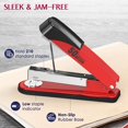 thumbnail image 4 of Metal Stapler Heavy Duty 50 Sheet Capacity with 1750 Staples and Staple Remover, Full Strip Staplers for Desk, No Jam, Non-Slip for Office & Classroom, Red, 4 of 14