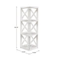 thumbnail image 7 of Weston Home Rebecca Wood 3-Shelf Corner Bookcase, White, 7 of 7