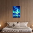 thumbnail image 5 of ZHONGYUTONG Northern Lights Wall Art Aurora Borealis Canvas Pictures Forest Trees Landscape Painting for Living Room Bedroom Decor Framed (16.00" x 24.00"), 5 of 5