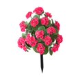 thumbnail image 3 of Estaca de flores de Begonia, flores artificiales, adorno de arte del patio, vegetación de imitación falsa para Patio del patio trasero del Rosa rojo, 3 of 8