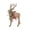 B, variant on Golden Glitter Reindeer Figurine, Standing Lying Deer Statue with Red Berry Accent and Classic Style, Holiday Tabletop Decoration for Mantel, Shelf, Home, Winter, Xmas, Gift, W