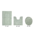 thumbnail image 2 of Better Trends 3 Piece Bathroom Rugs Set 100% Cotton U-Shape Toilet Rug Soft, Water Absorbent Reversible Machine Washable for Bathroom Decor Toilet Base Dark Sage Lux Collection, 2 of 4